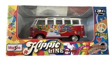 Maisto VW T1 Samba Bulli Hippie Line Flower Power rot weiß selten NEU OVP