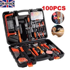 100Pcs General Household Hand Tool Kit with Toolbox Storage Case for Home Repair
