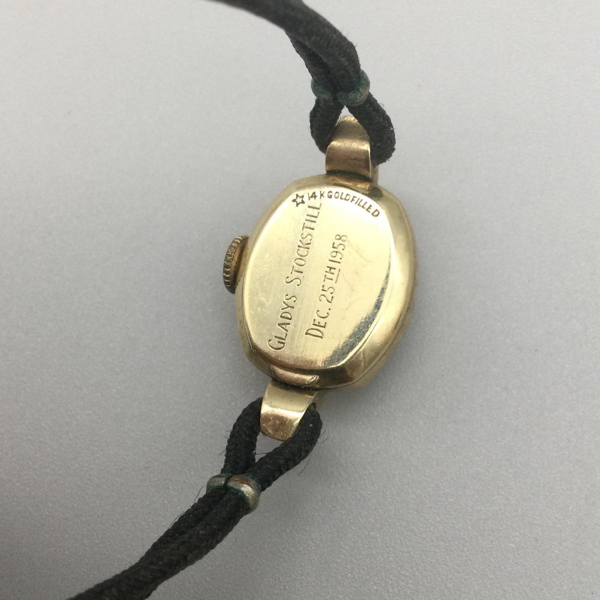 Vintage Elgin Lady Elgin Womens Watch 14mm Cocktail 14K GF 1950's