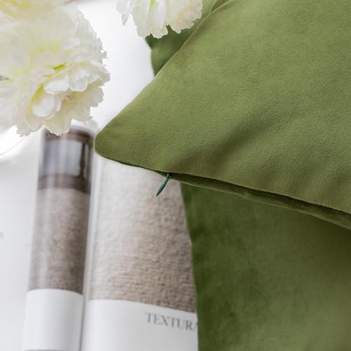 2er Pack Samt Deko Überwurf Dekorativ 18" x 18" (2er Pack) Grün - Bild 6 von 6