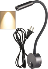 Black Reading Lamps LED Wall Mounted Study Reading Light for Bed Headboard