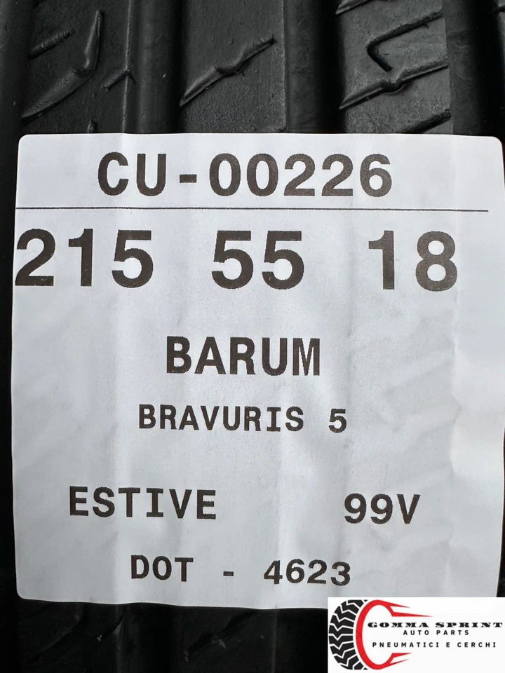 2 PNEUMATICI DI OCCASIONE 215/55/18 BARUM ESTIVE SEMINUOVE GOMME 215 55 18 - Immagine 4 di 4