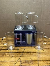 Bodum Douro Double Wall Glasses with Handle 13.5 fl oz Set of 4 New