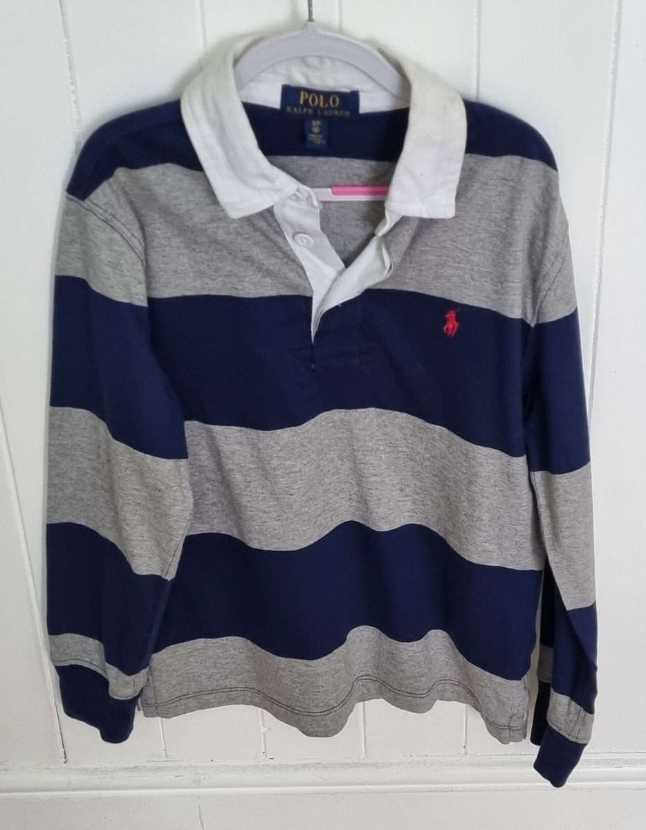 Kids Polo Ralph Lauren Striped Rugby Shirt Size UK