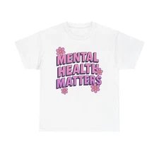 Mental Health Matters 3D Floral Tee, Unisex Graphic T-Shirt, Awareness Shirt