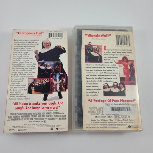 Vintage Sister Act & Sister Act 2 VHS Tape Lot - Picture 2 of 7
