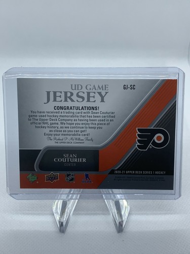 2020-21 Upper Deck Series 1 UD Game Jersey SEAN COUTURIER # GJ-SC - Picture 2 of 2