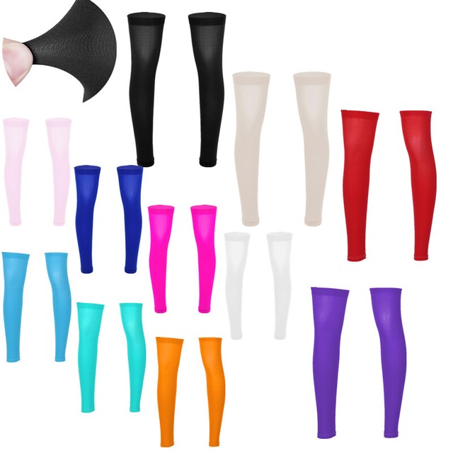 1 Pair Mens Thigh High Footless Calf Support Socks Leg Sleeve Stocking