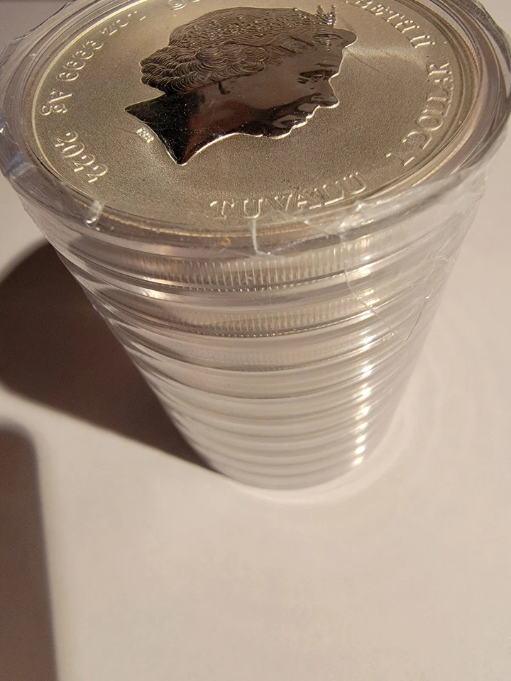 10 PCS 1 OZ Silber 9999 James Bond 60 Years 007 2022 Perth Mint Münze $1 Tuvalu - Bild 3 von 4