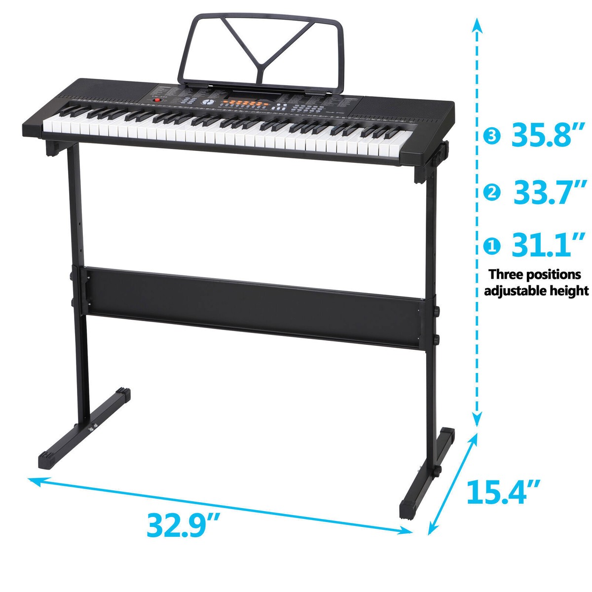 鍵盤楽器 Organ piano with stand Amazon.com: GLARRY 61-Key Portable Electronic Keyboard Piano