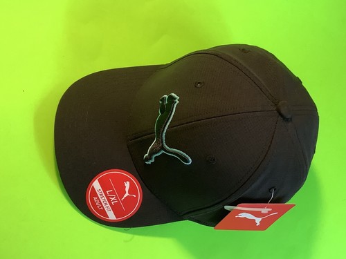 PUMA Stretch Fit Adult Hat Size L/XL Black w/Blue NEW - Picture 4 of 12