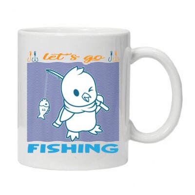 Lets Go Fishing Lustige Tasse Neuheit Geschenk Fischer Humorvoll Tee Kaffeetasse Verpackt