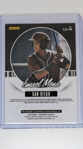 2020 Panini Contenders Baseball Ismael Mena #CA-IM Auto - Bild 2 von 2
