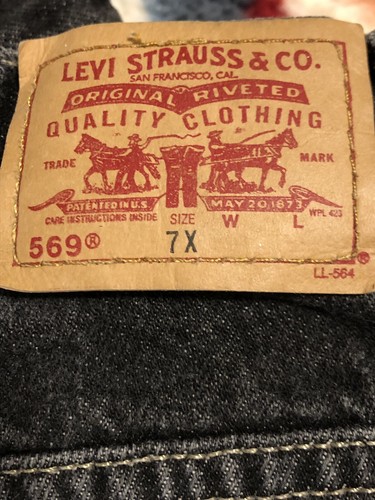 Levi's Vintage Boys Jeans 550 Size 7 Slim, 569 7X Slim & 569 Black 7X Loose Fit - Picture 6 of 11