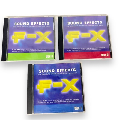 CD Various - Sound Effects F-X Disc 1 2 3 For The Home Video Maker