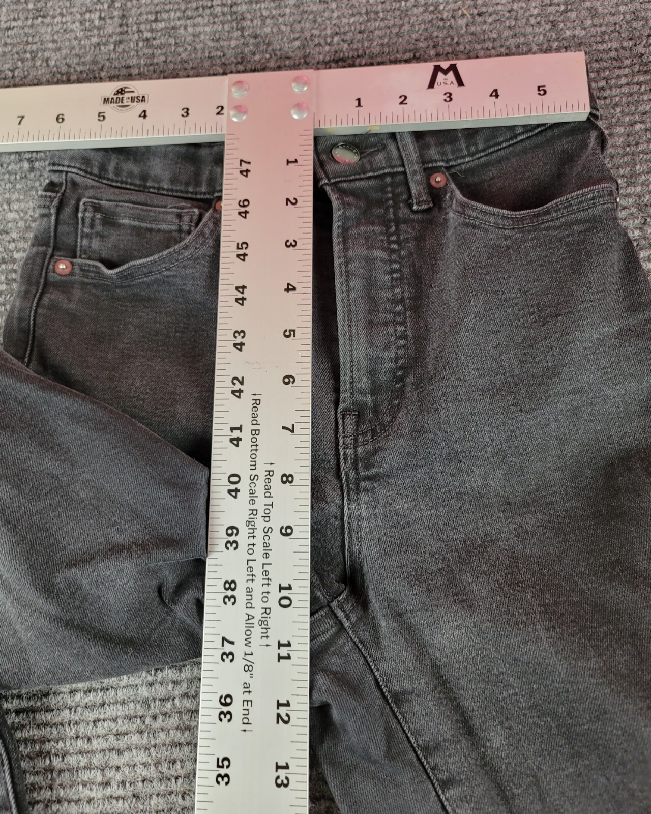 Everlane Size 26 Regular Solid Black The Way High… - image 4