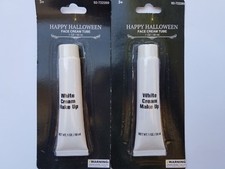 Halloween White Professional Cream Makeup Face Paint 1-oz Lot 2 NIP