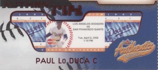 2002 Fleer Authentix - Paul Lo Duca #JA-PL - 1 of 1