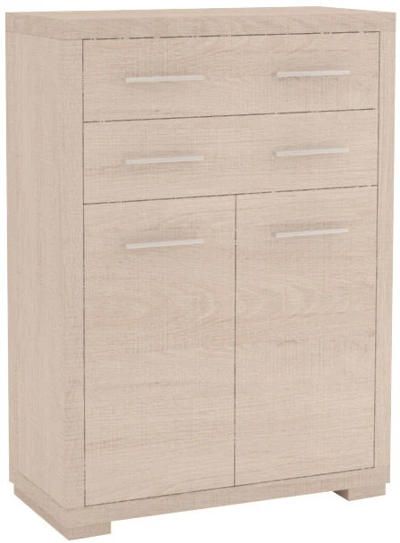 Kommode 2 t rig VEGAS V7 mit 2 Schubladen Sideboard Holzoptik Breite 88 cm