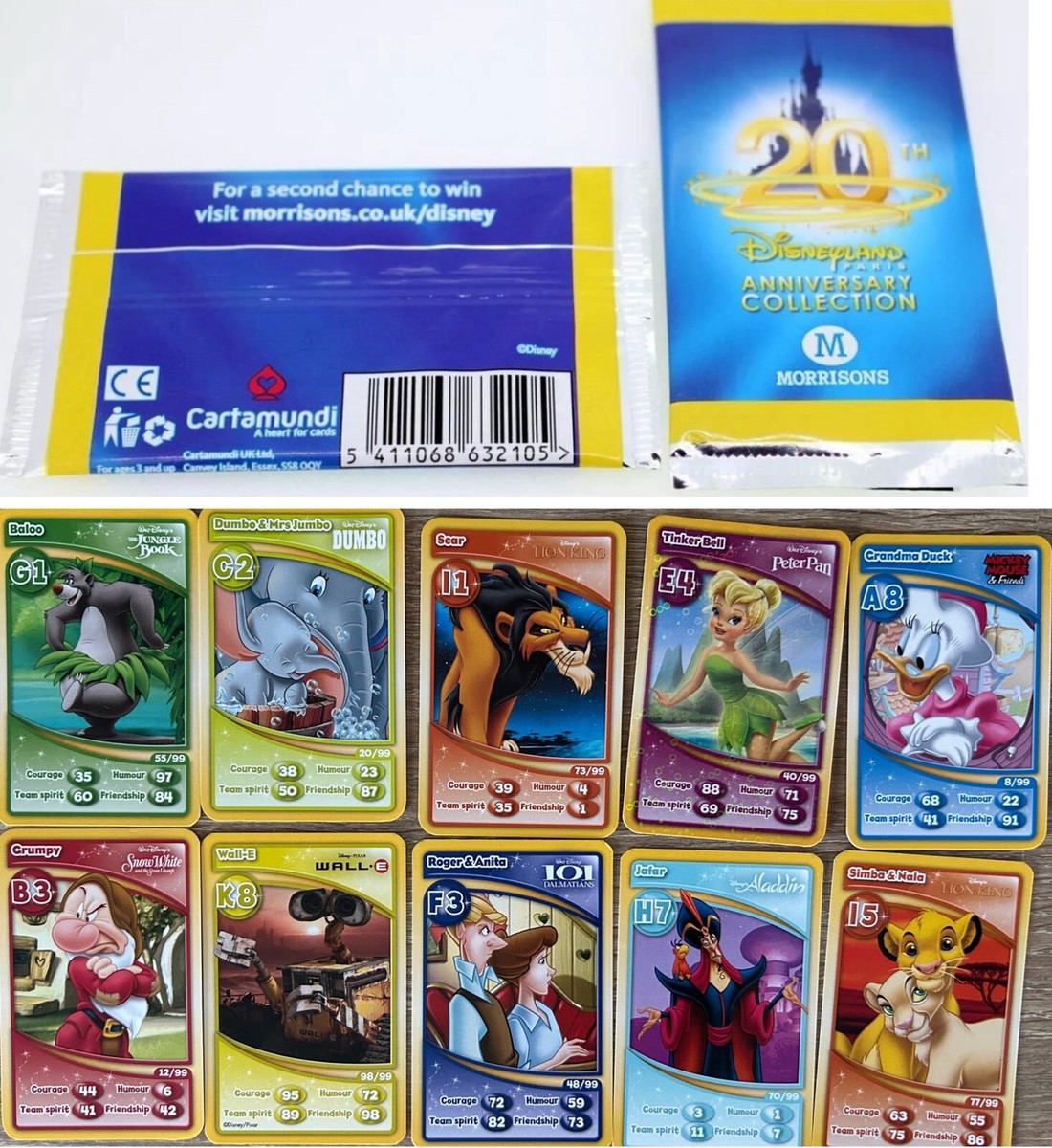 Disneyland Paris 20th Anniversary Collection Trading Cards