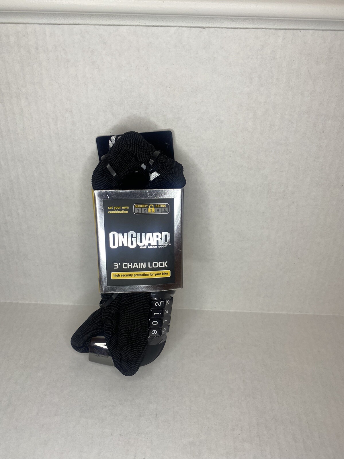 🔥 OnGuard 3-Foot Combination Chain Bike Lock Steel Ball Gear System 🔥 🚲 🔒