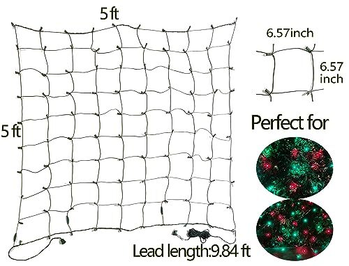 LED Christmas Net Lights Outdoor Christmas Decorations Lights Green and Red - Picture 7 of 8