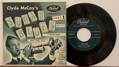 CLYDE MCCOY Sugar Blues Part 1 1956 EAP1311 7'' EP 45 RPM Ultrasonic Clean EX