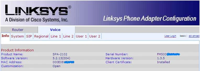 Cisco / Linksys SPA2102 VoIP 2FXS Phone Adapter with Router (unlocked) - Image 2 of 2