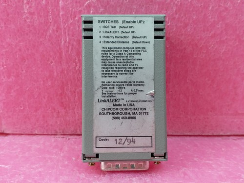 Chipcom 10BASE-T 5101T-TPLA LinkALERT Micro Transceiver Switch - Picture 3 of 9