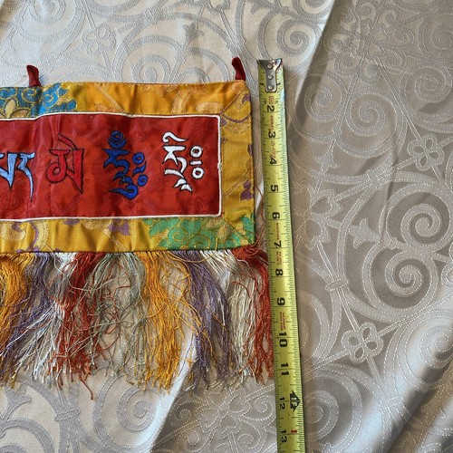 Om Mani Mantra Fabric Above Door Hanging - Picture 7 of 7