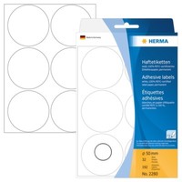 Herma 2280 Vielzwecketiketten/Farbpunkte Ø 50 Mm Rund Weiß Papier Matt Handbesch