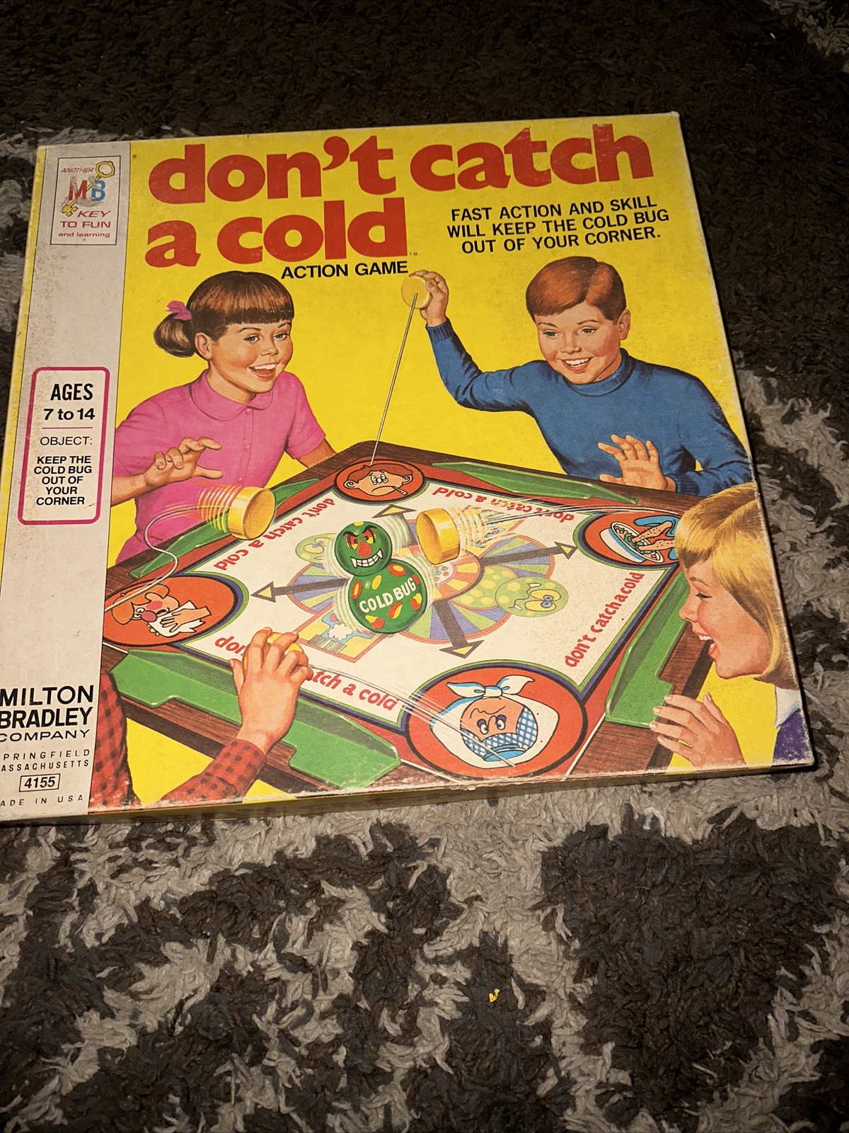 Vintage 1971 Milton Bradley Don't Catch A Cold Action Board Game