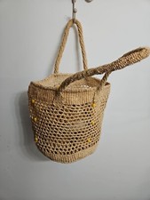Straw Woven Braided Large Tote Shoulderbag 16x11x9" NEW