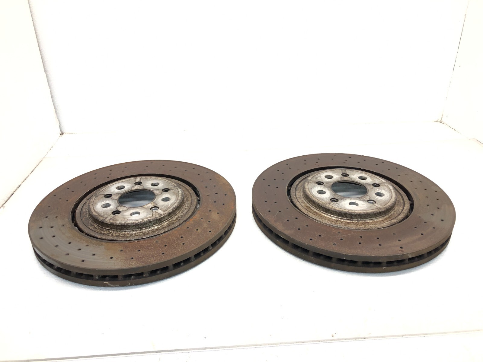 2017-2020 MASERATI LEVANTE LEFT RIGHT FRONT DISC BRAKE ROTORS X2 OEM