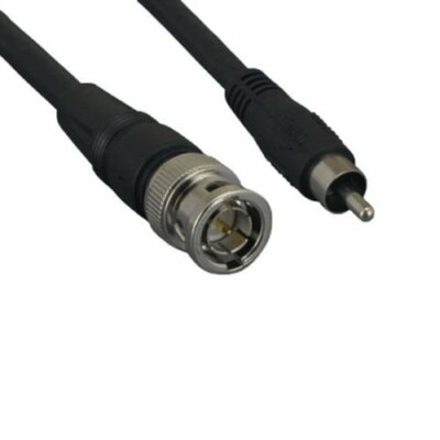 6 ft Premium BNC Male To RCA Male Composite Video Cable 22AWG 75Ohm CCTV VCR