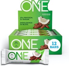 12ct ONE Protein Bars, Almond Bliss, Gluten Free 20g Protein 1g Sugar 2.12oz