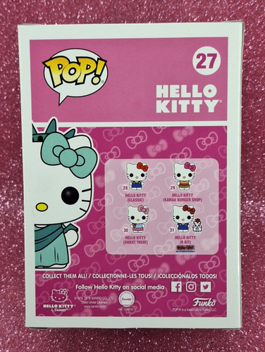 FUNKO POP SANRIO #27 HELLO KITTY (LADY LIBERTY 2019 NYCC/FCE) VINYL FIGURE 🌵💦 - Picture 4 of 11