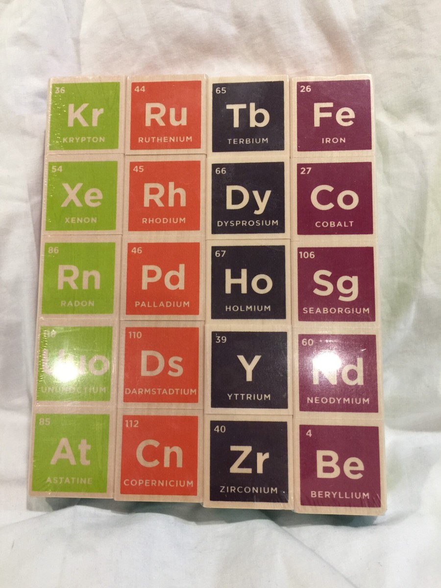 Uncle Goose Elemental Blocks Periodic Table 20 Wooden Block STEM