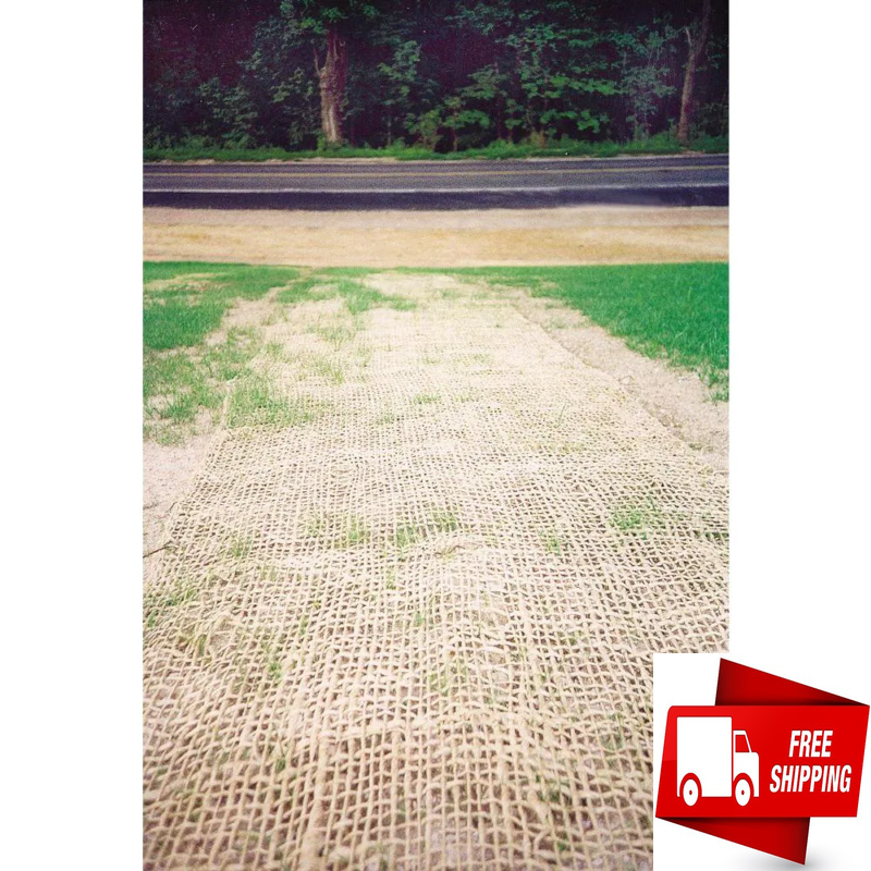 Erosion Control Blanket Jute Mesh 4 ft x 225 ft Natural Fiber 100