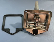 Stainless Door Lock Trailer Toolbox RV T Tee Handle Latch 4-3/4" x 4-7/8" w Key