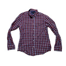 Banana Republic Soft Wash Slim Fit Shirt Mens Size L Checked Button Front