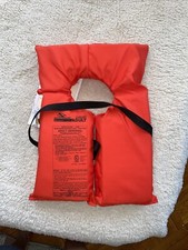 NWT Hardcore Type II Orange Life Jacket Vest-Adult Universal Boating PFD