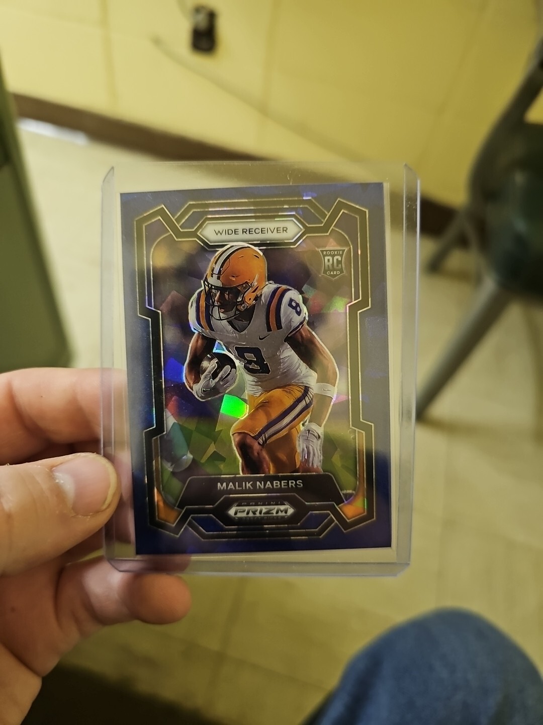 2024 Prizm Draft Picks Malik Nabers Rookie Blue Crack Ice 35/99 #109