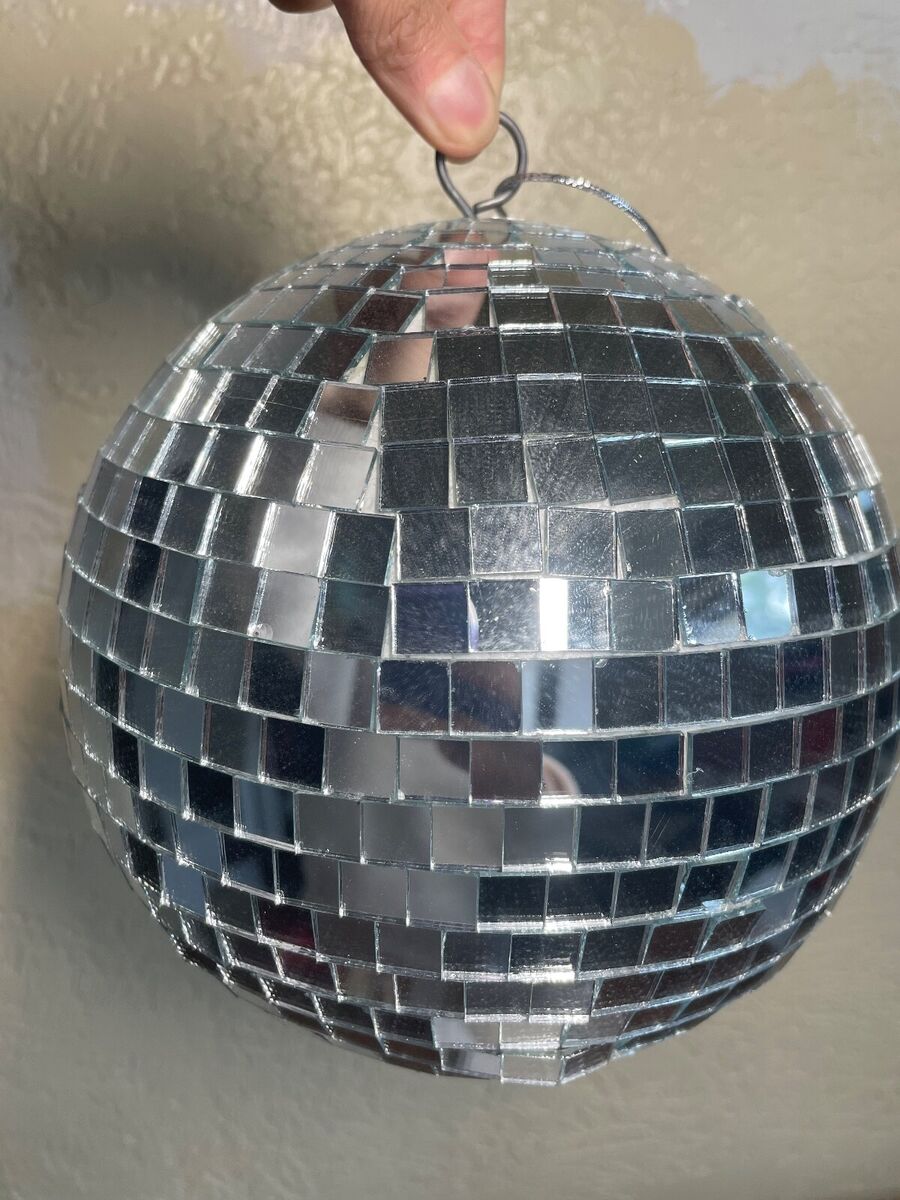 Vintage Silver Mirror Ball Disco Ball 7 Inches Lady Gaga Vintage Silver Mirror Ball Disco Ball 7 Inches Lady Gaga