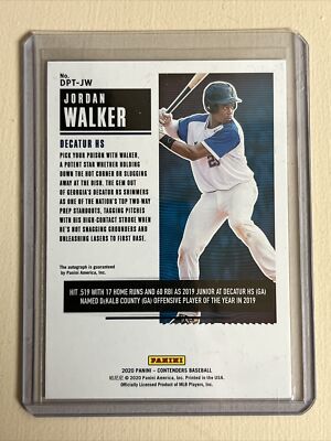 2020 Panini Contenders Draft Pick Ticket JORDAN WALKER AUTO RC