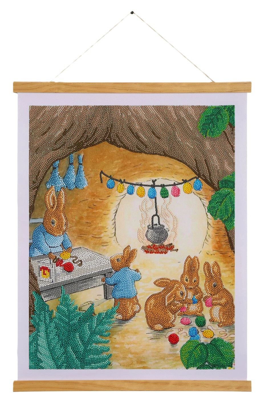 Burrow Peter Rabbit Craft Buddy Diamond Crystal Art Scroll Canvas Kit 35 x 45cm