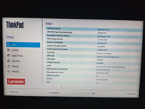 Lenovo Laptop ThinkPad X390 Intel i5-8365U Gen 16GB RAM 1TB SSD Windows 11 Pro - Afbeelding 4 van 4