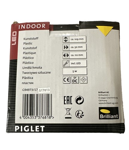 Brilliant LED Tischleuchte Piglet Pink Nachttischlampe Kinder Schreibtischlampe - Picture 2 of 2
