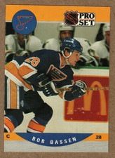 1990 PRO SET HOCKEY CARD - #520  BOB BASSEN    ST. LOUIS BLUES