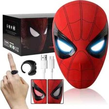 Spiderman Mask with Remote Control Ring Eyes Close Eyes Flashing Luminescence